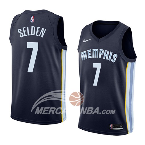 Maglia NBA Memphis Grizzlies Wayne Selden Icon 2018 Blu
